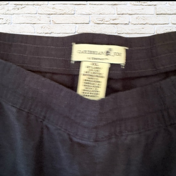 NWT Caribbean Joe NWT Cropped Wide Leg Beach Pants Size XXL - Picture 3 of 5